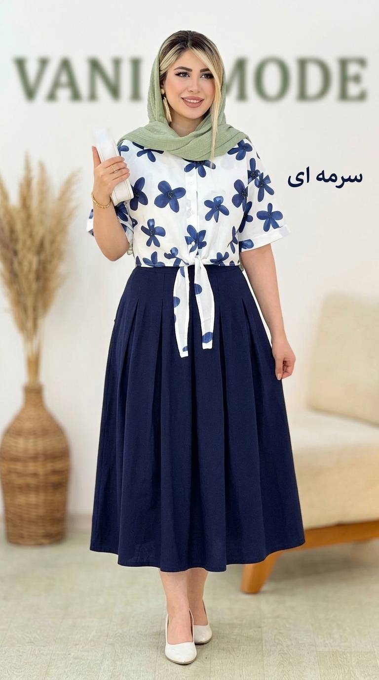 شومیز و دامن رزگل