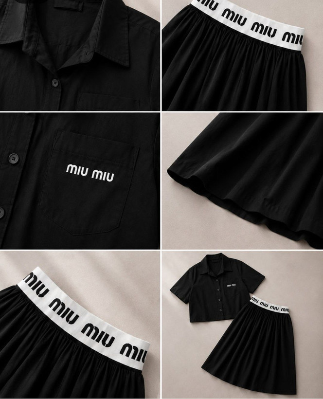 تیشرت و دامن miu miu
